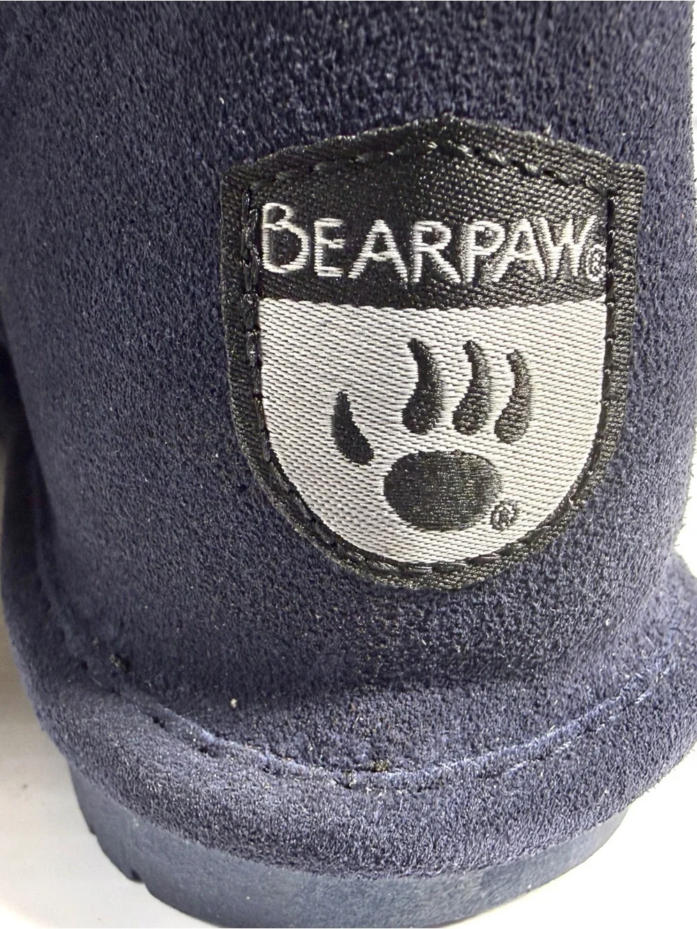 BearPaw Navy Tall Suede-Style Winter Boots for Women
